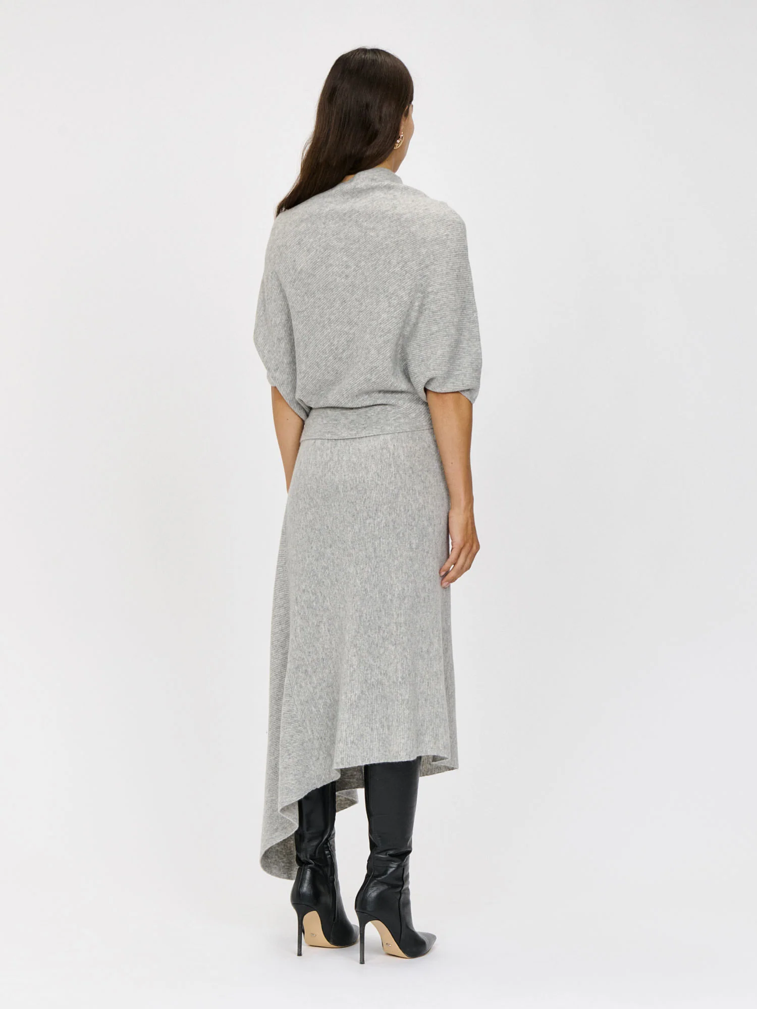 ASYMMETRIC KNIT SKIRT - Image 3