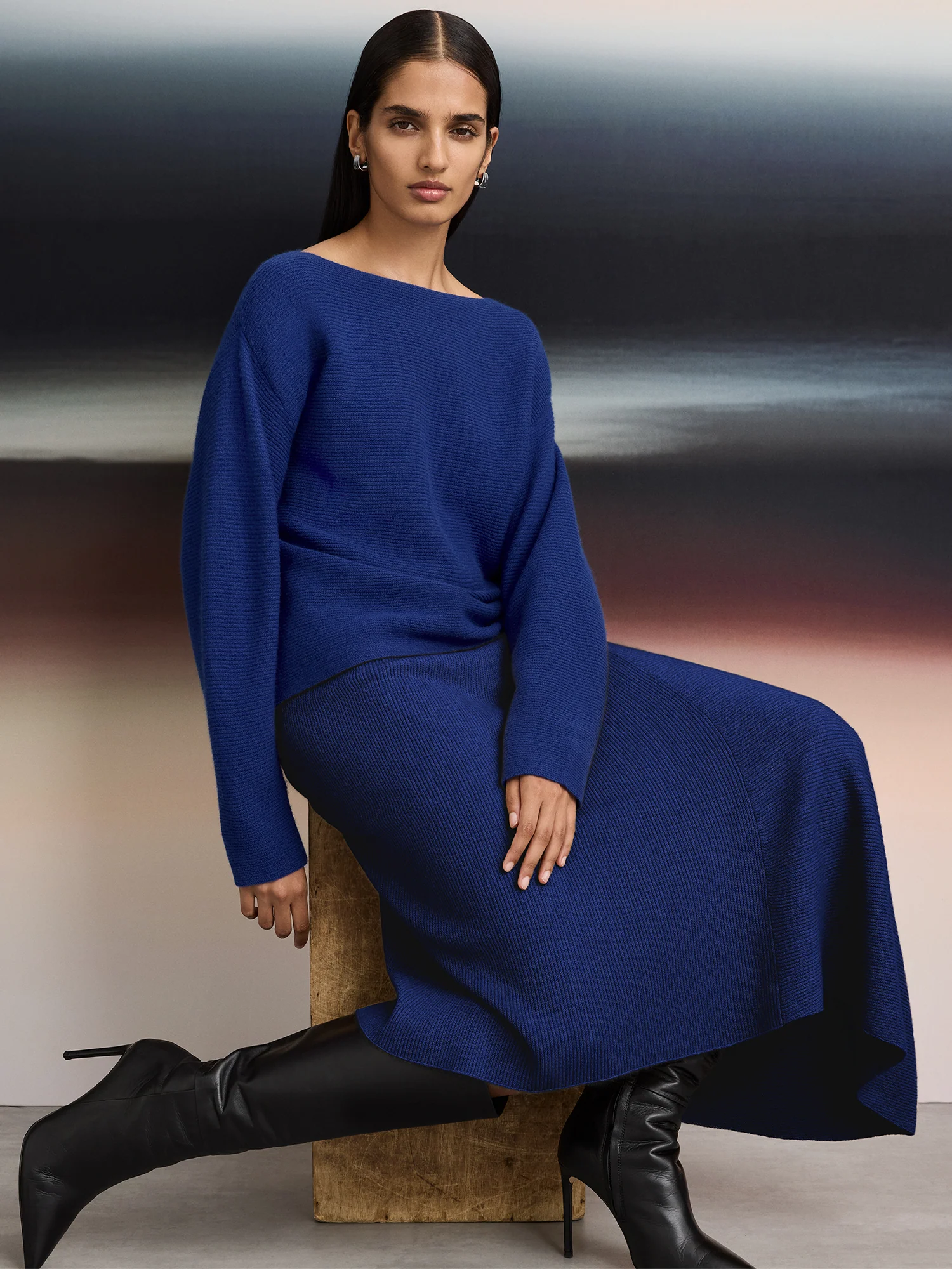 ASYMMETRIC KNIT SKIRT - Image 7