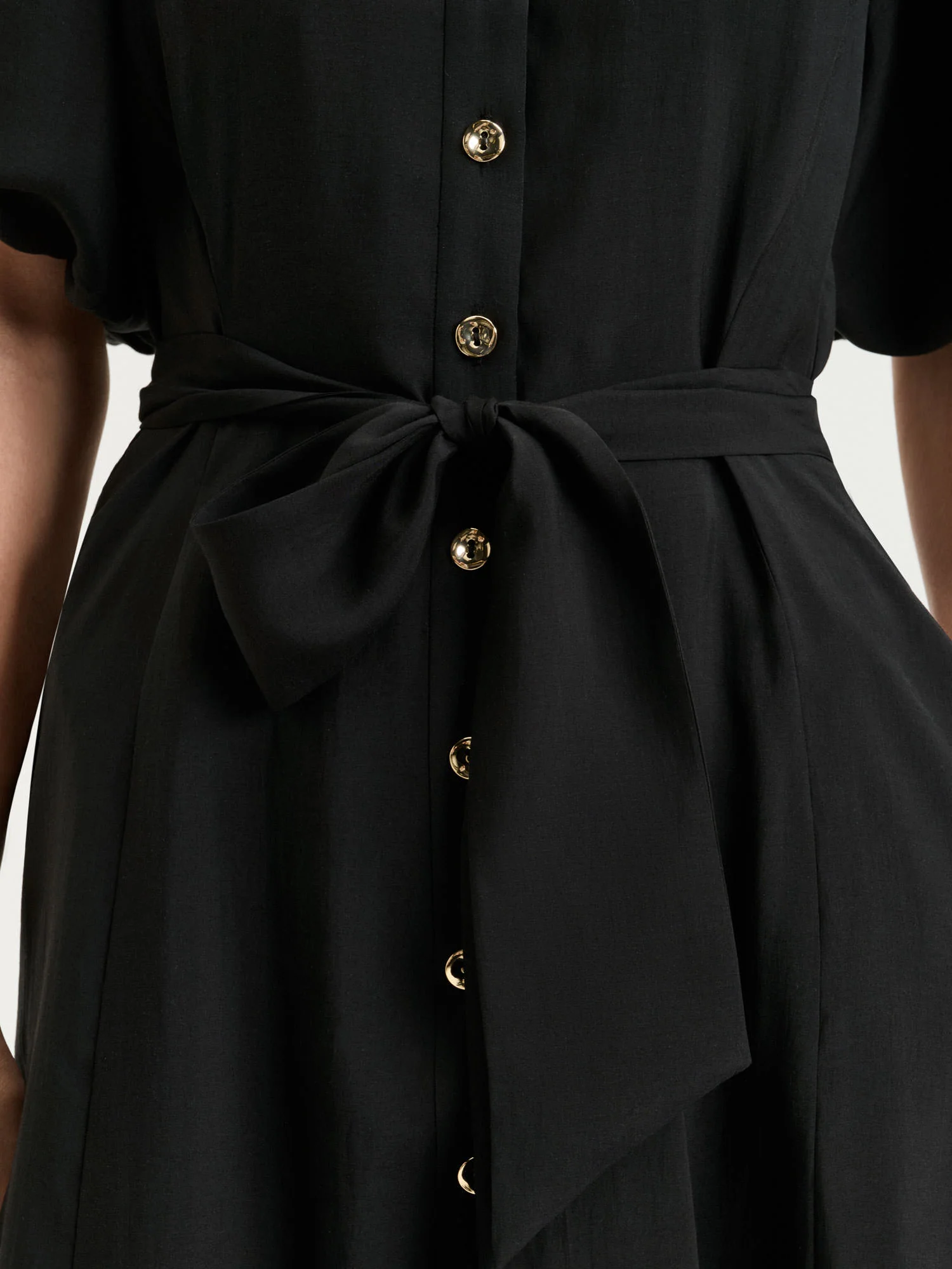 BLOUSON SLEEVE MIDI SHIRTDRESS - Image 3