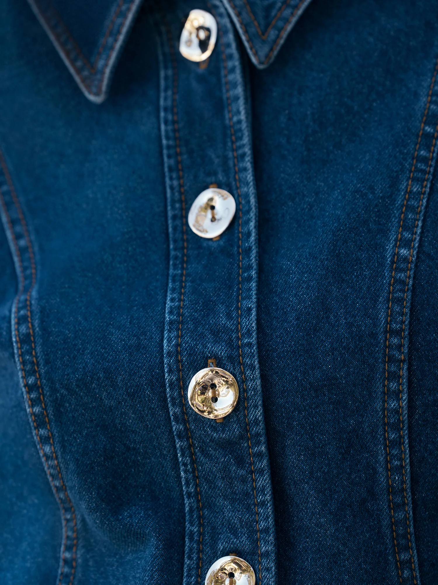 COTTON DENIM DART WAIST JACKET - Image 8