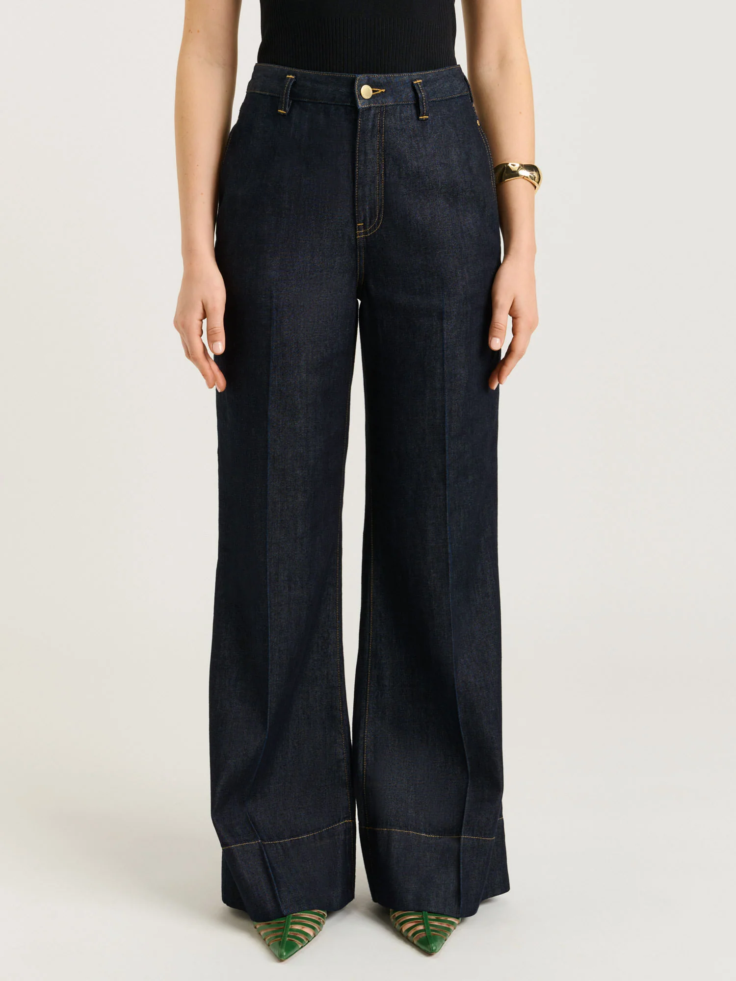 COTTON LYOCELL FLARED JEAN - Image 4