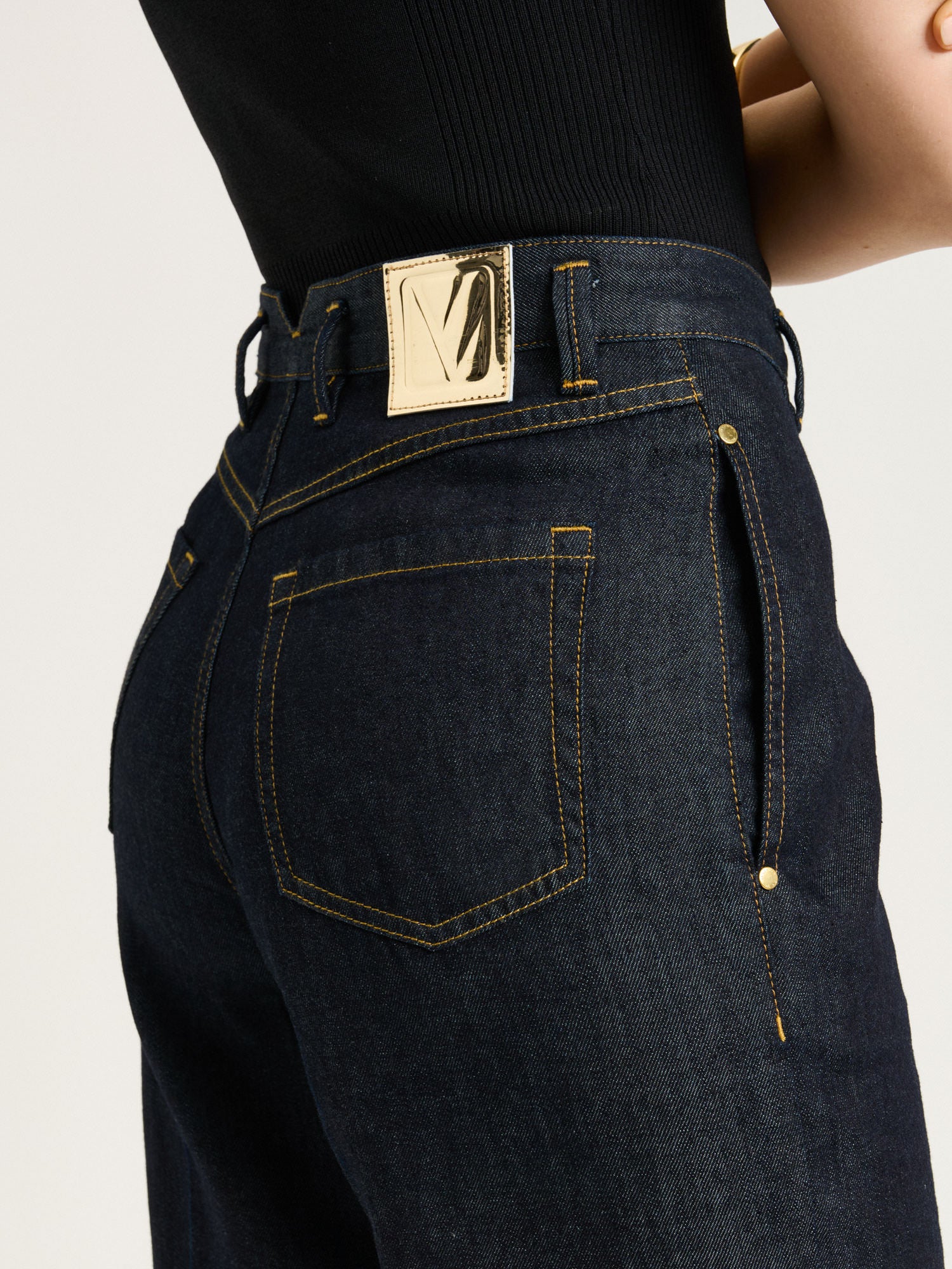 COTTON LYOCELL FLARED JEAN - Image 6