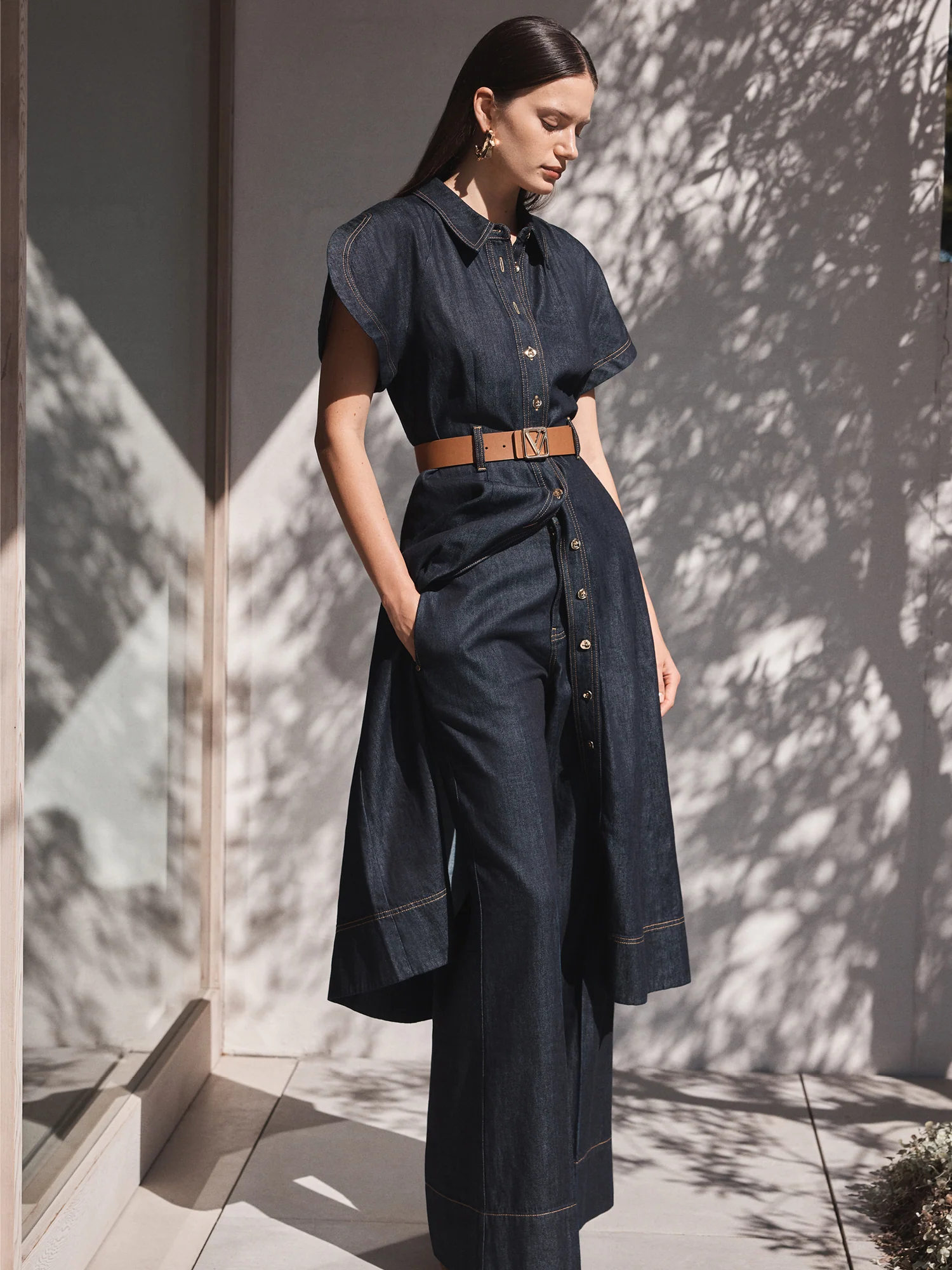 COTTON LYOCELL FLARED JEAN - Image 8