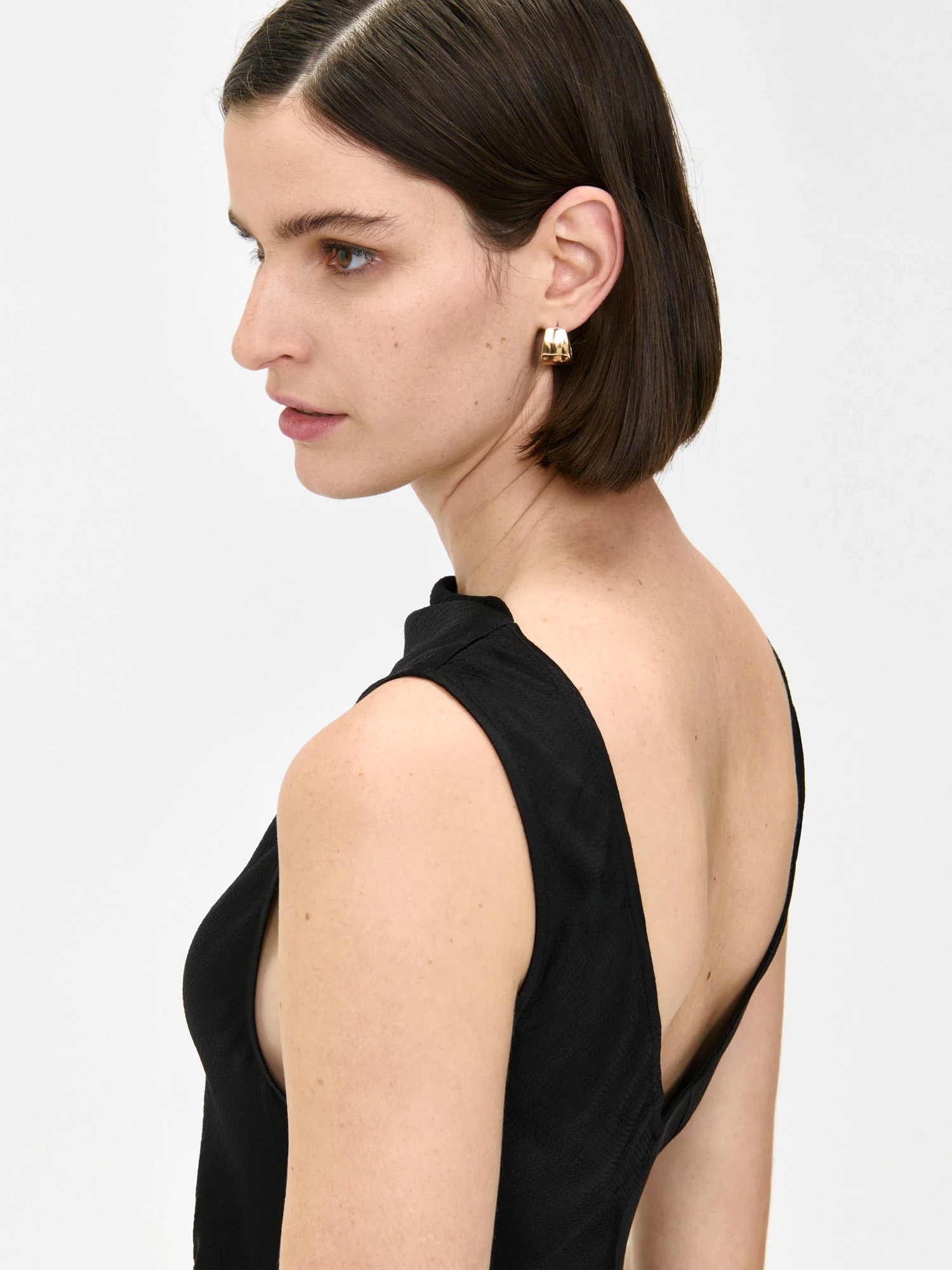 HAMMERED SATIN EMPIRE MAXI DRESS - Image 3