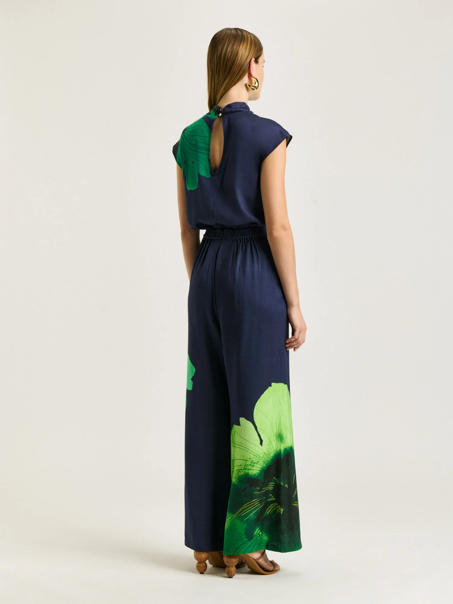 INDIGO WATER POPPY WIDE LEG PANT - Image 3