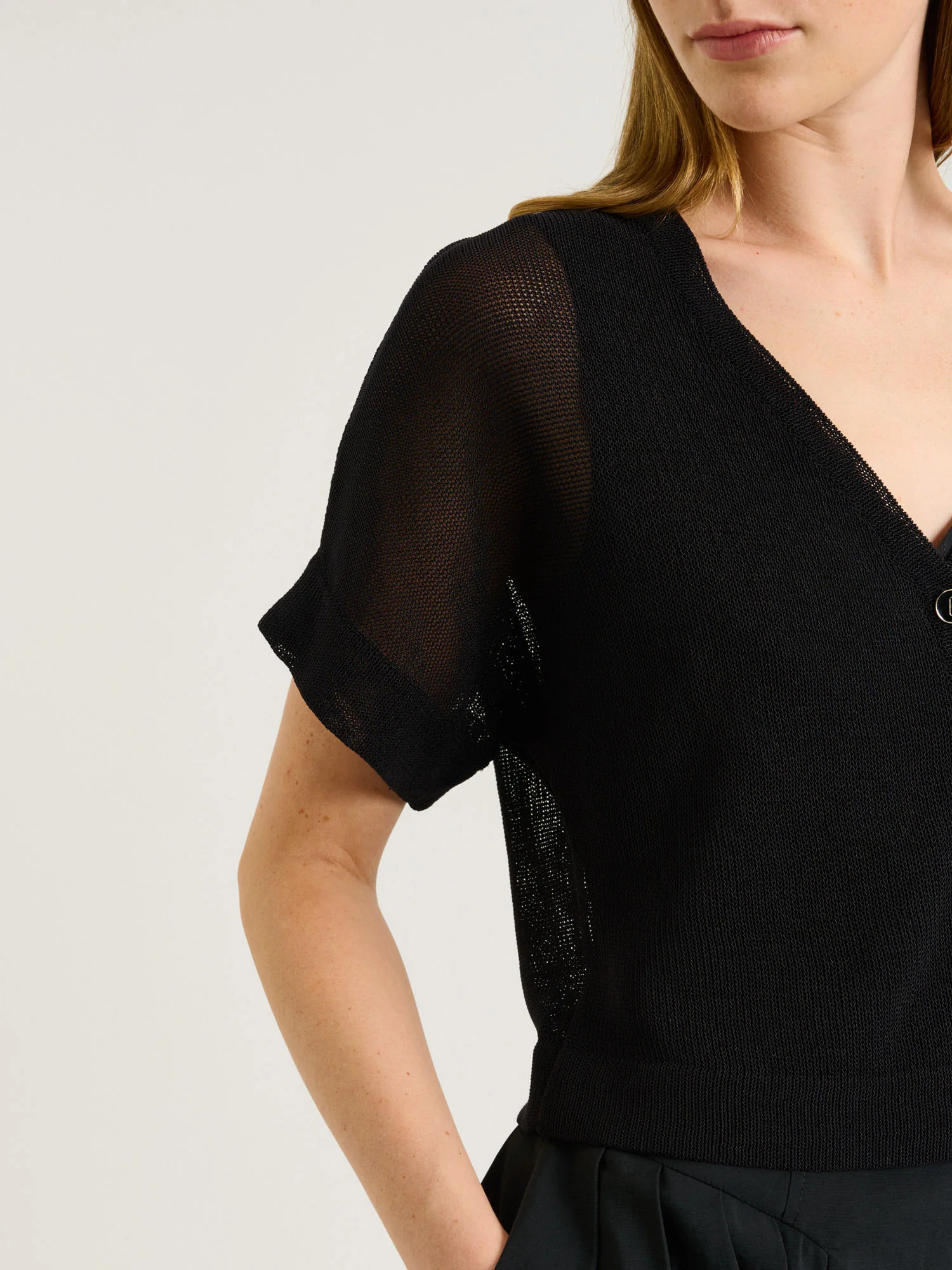 MESH KNIT CARDIGAN - Image 7