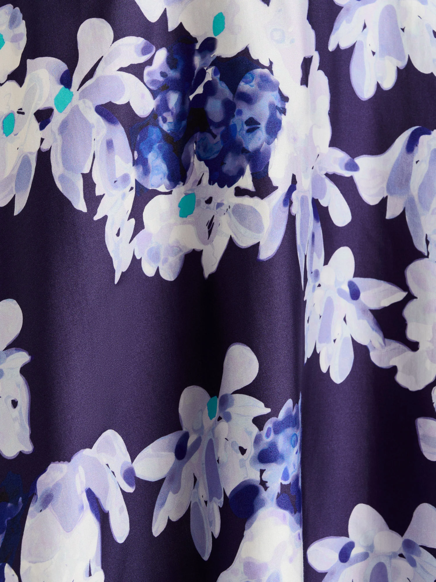 MIDNIGHT CLIMBING VINE SATIN MIDI SKIRT - Image 5