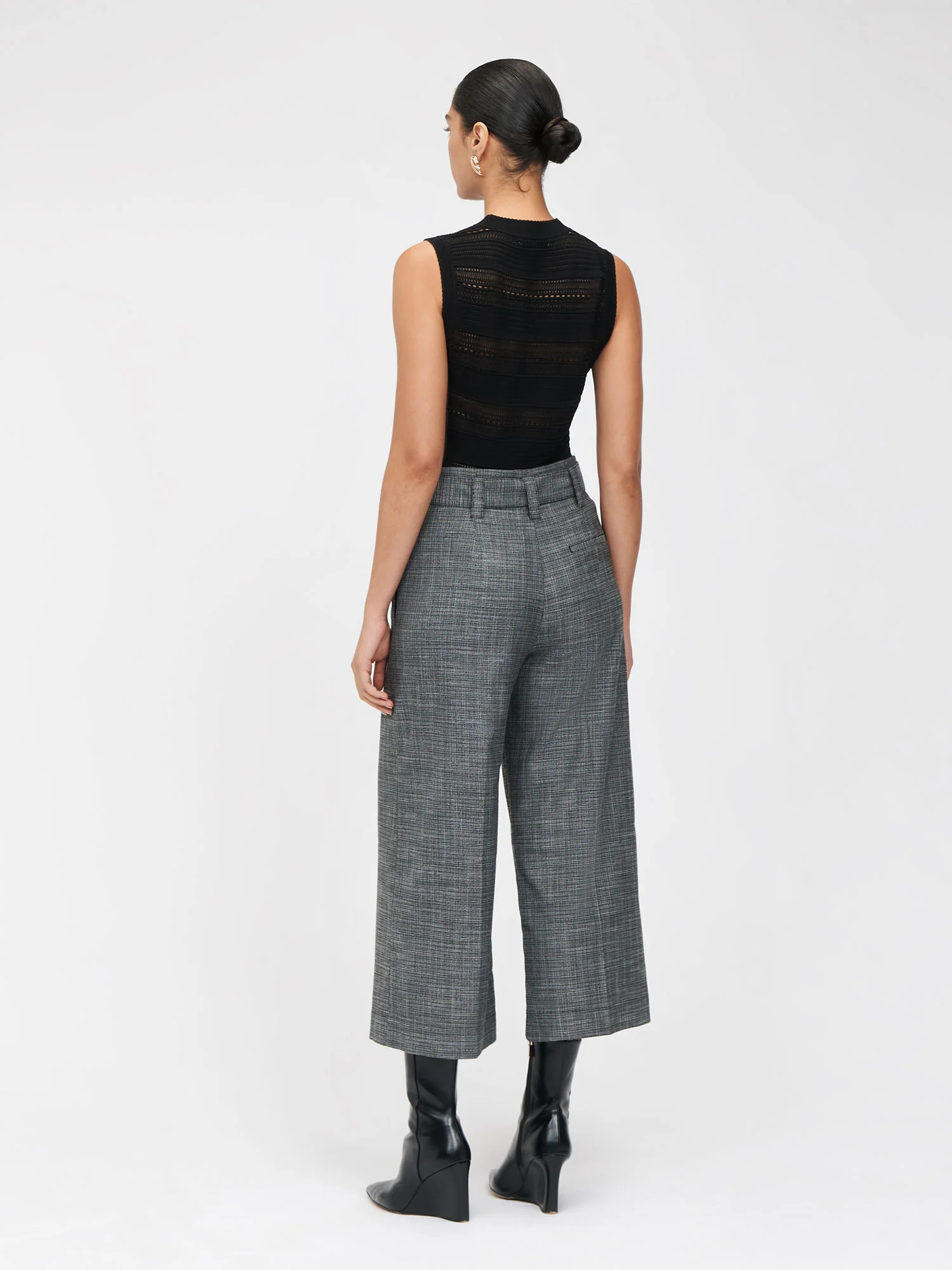 MONOCHROME TWEED CROPPED PANT - Image 3
