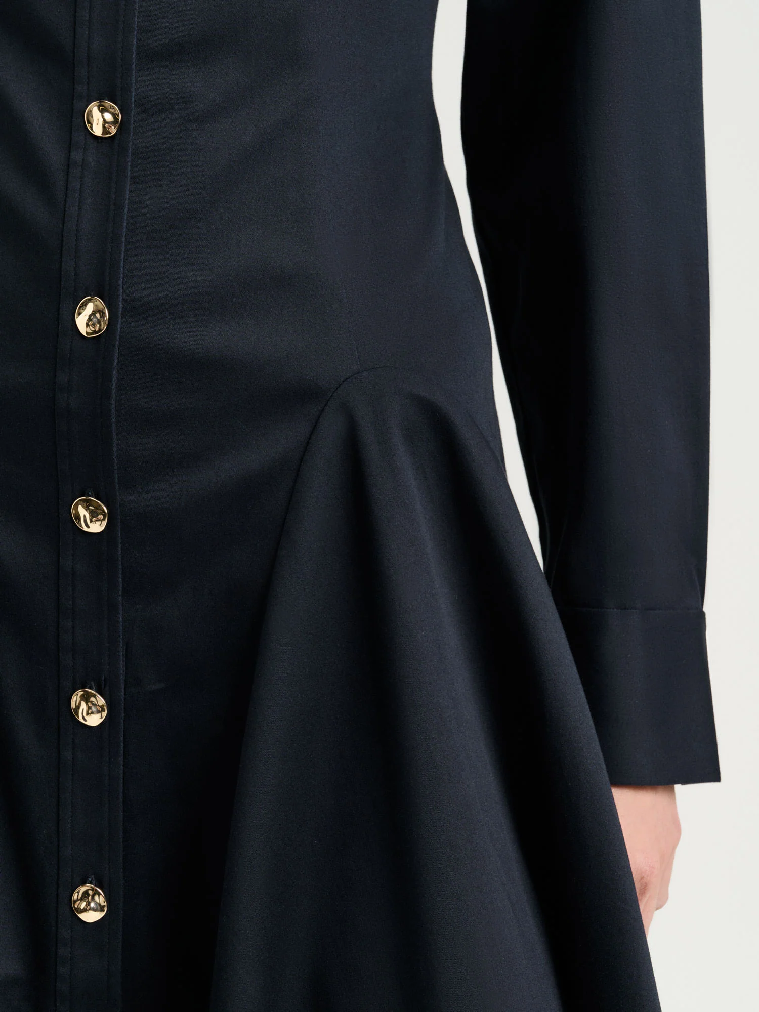 STRETCH COTTON SATEEN SHIRTDRESS - Image 4