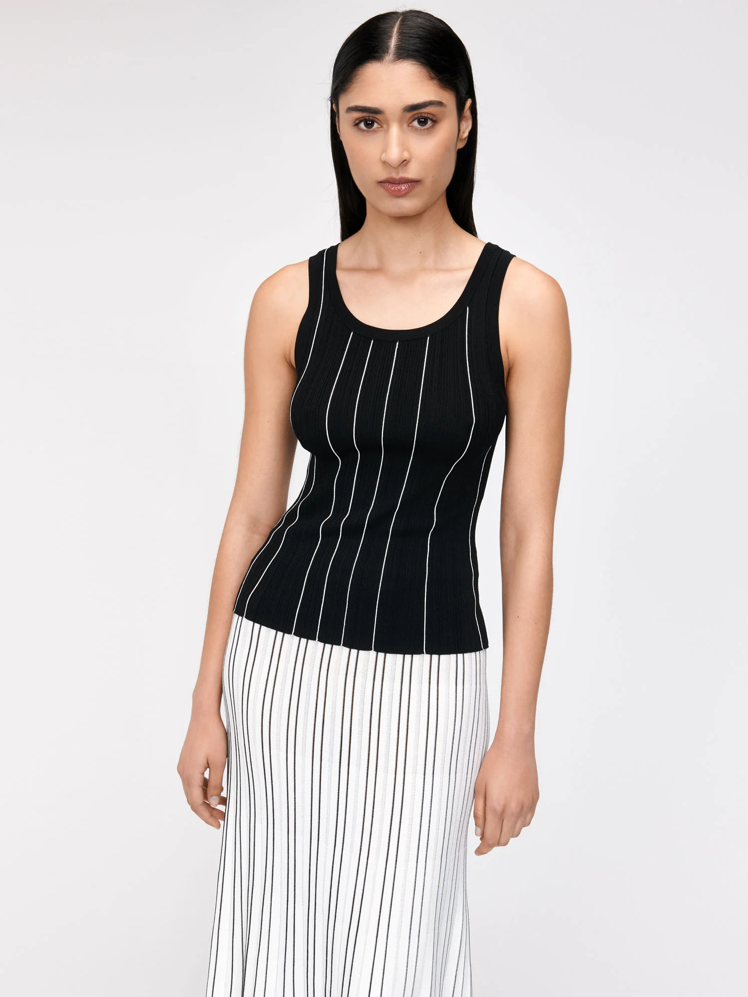 STRIPE RIB KNIT TANK - Image 4