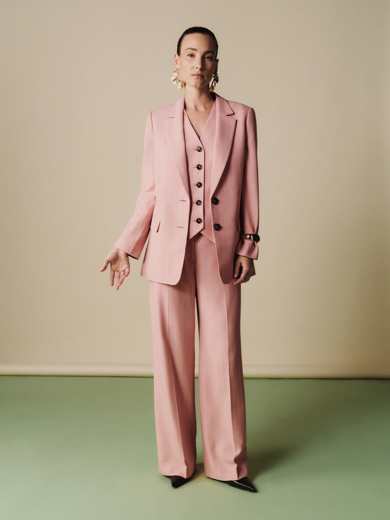 STRIPE TWILL FITTED WAISTCOAT - Image 5