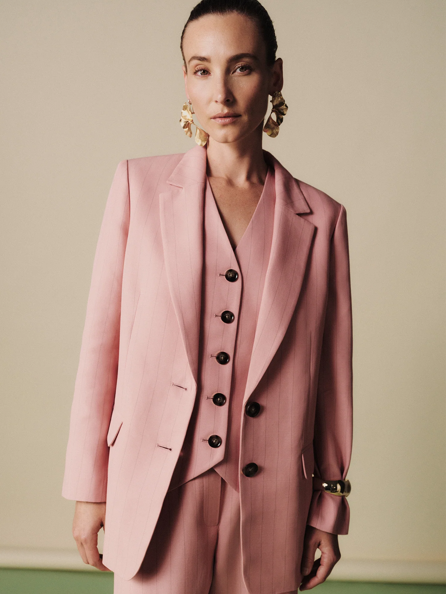 STRIPE TWILL FITTED WAISTCOAT - Image 7