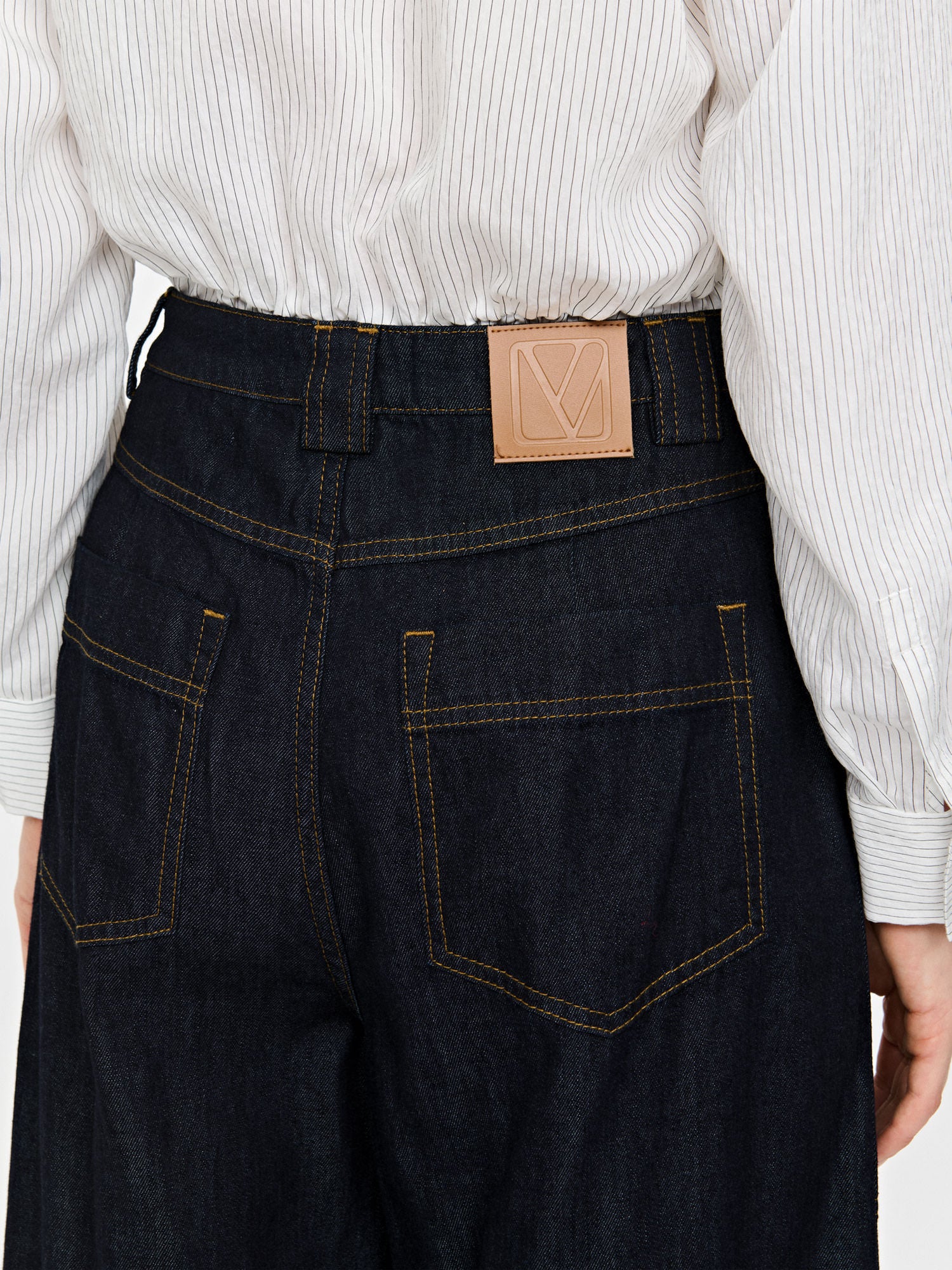 TENCEL DENIM WIDE CROPPED PANT - Image 3